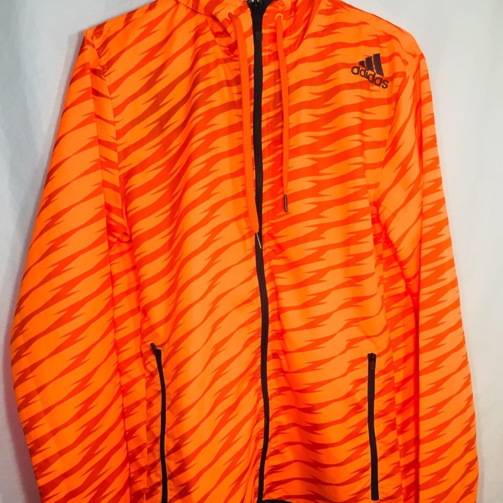 Adidas shockwave full zip hooded windbreaker